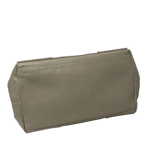 Auth BALENCIAGA Navy Cabas S 339933 Beige Leather - Tote Bag - Picture 11 of 12